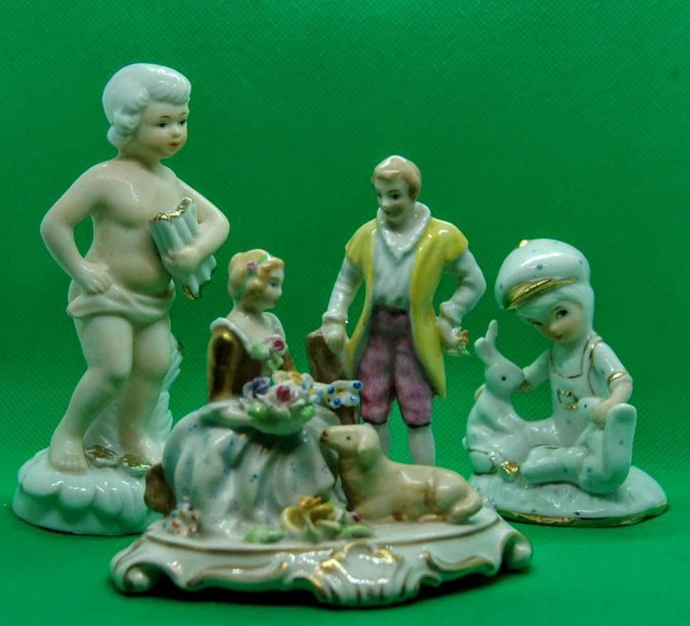 Estatueta casal romântico porcelana Artibus século XX