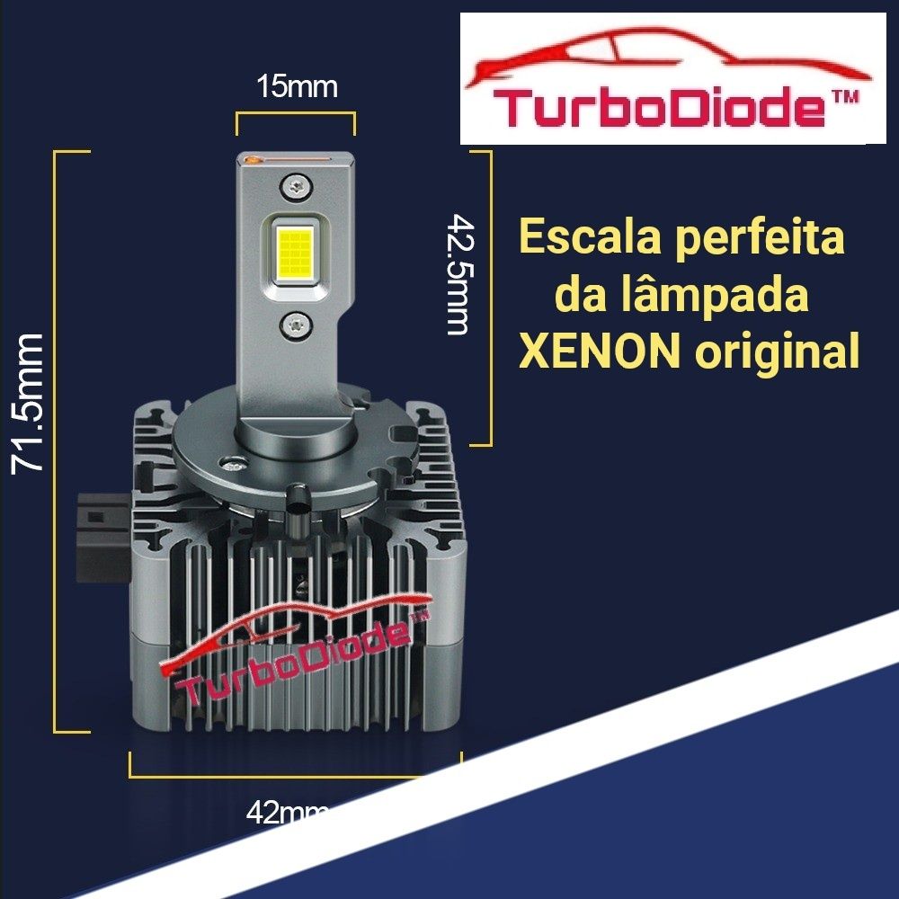 Lâmpada Xénon original em Led troca directa D1S D1R D3S D3R