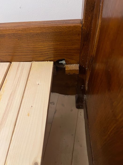 ręcznie robione dębowe łóżko 110x208