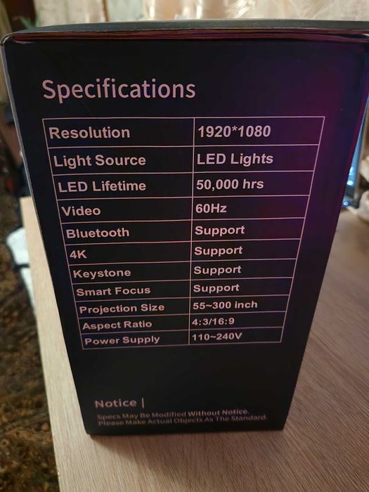 LED Full HD Проектор TouYinger Q11W android (Game Version)