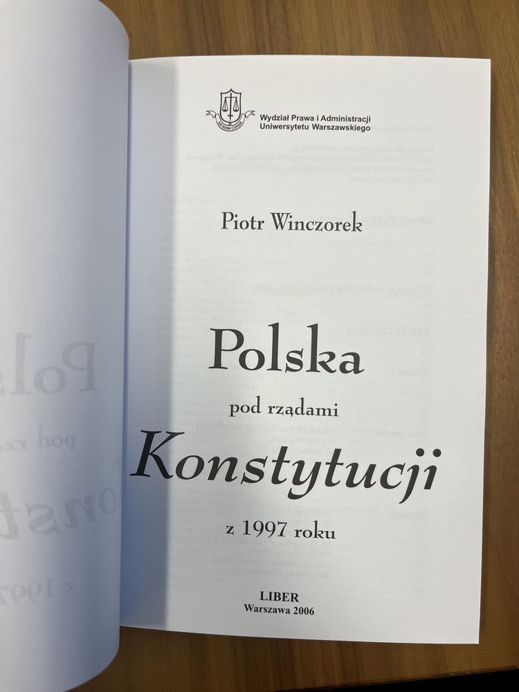 Polska pod rzadami Konstytucji, P. Winczorek