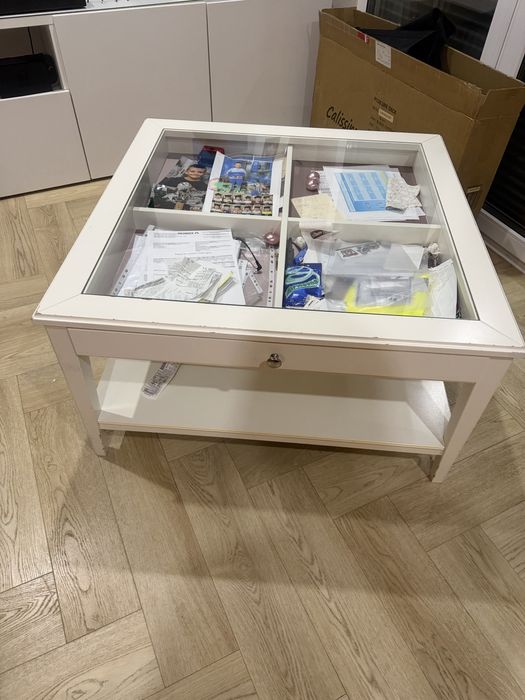 IKEA LIATORP szklana lawa stolik szuflada