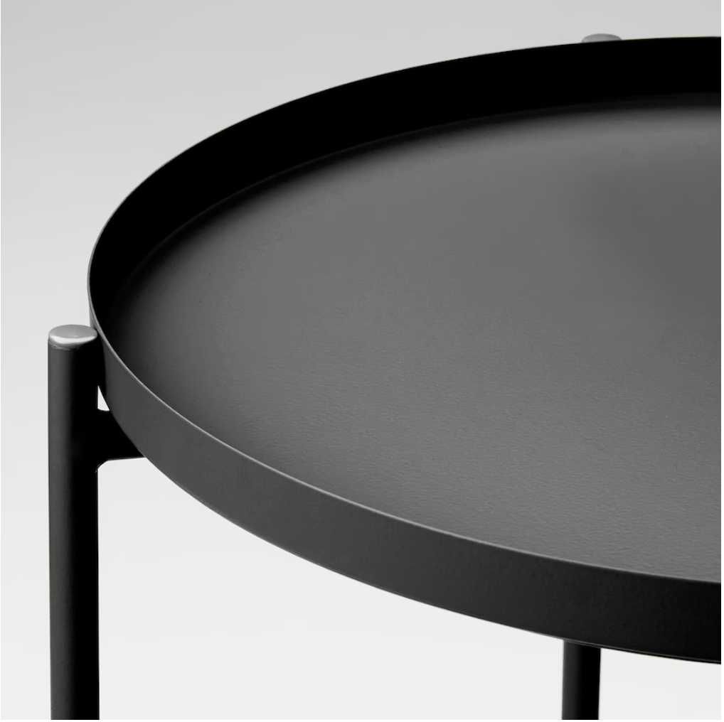 IKEA - GLADOM - Mesa - tabuleiro - cabeceira, preto, 45x53 cm