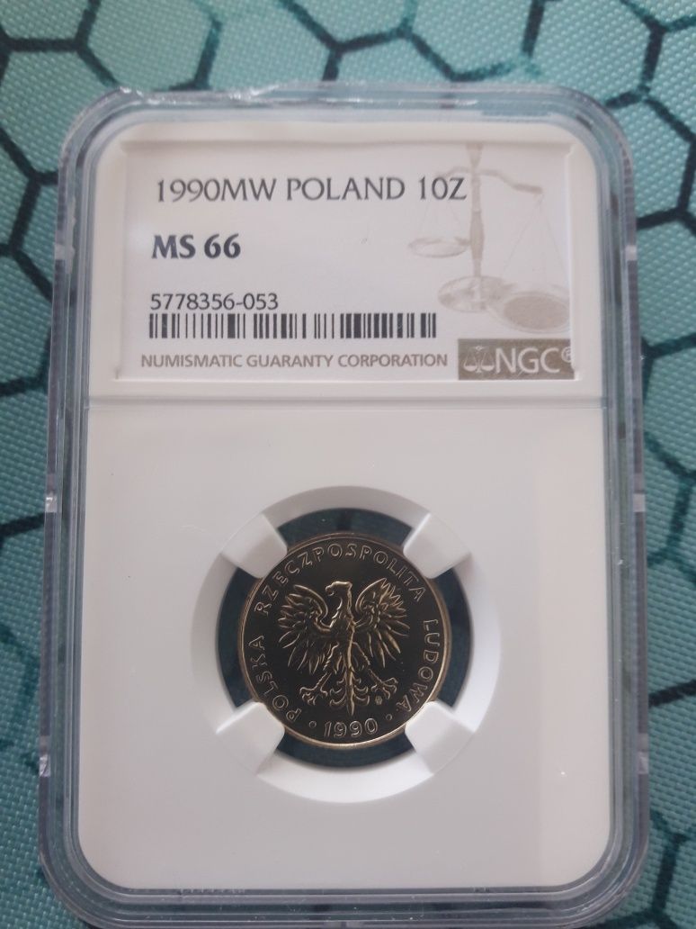 10 złotych zł 1990r- NGC MS 66