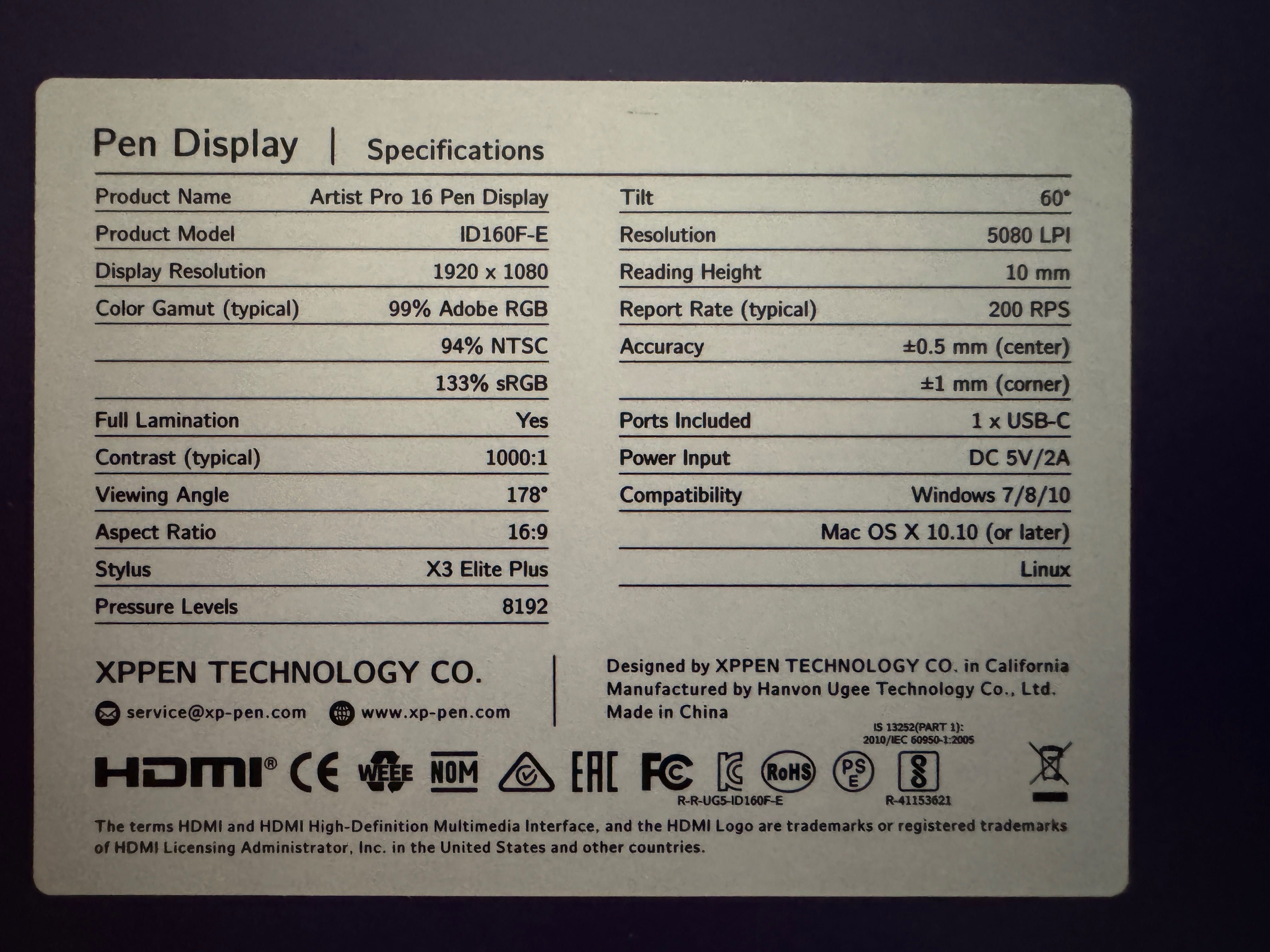 Tablet - XP Pen Artist Pro 16 - Mesa digitalizadora