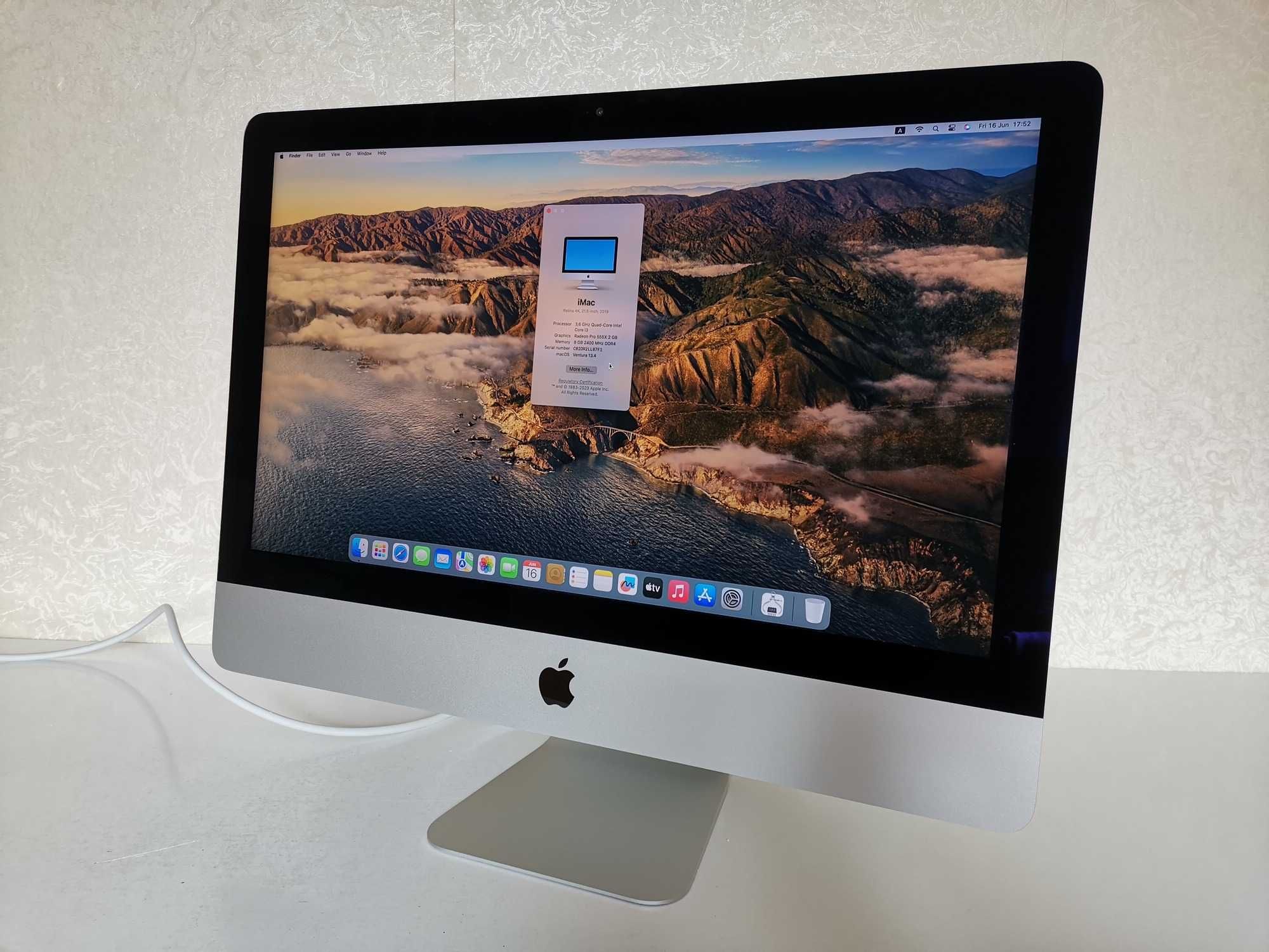 Apple iMac Retina 4K 21" i5/16/256 ssd /2019/