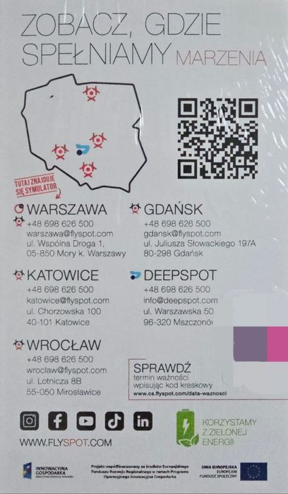Voucher Flyspot latanie w tunelu 2 loty dla osoby dorosłej Prezent