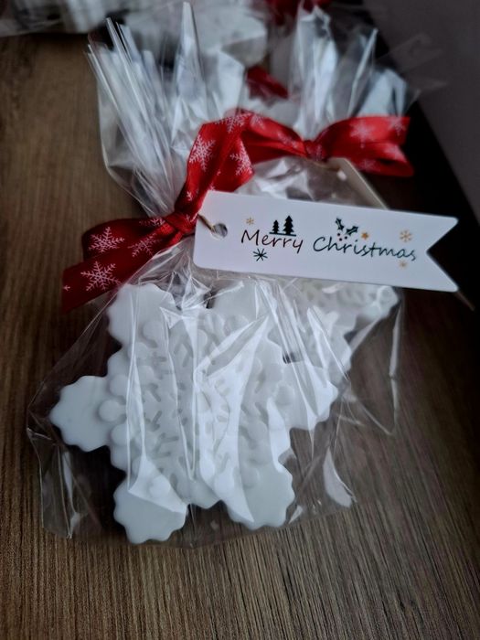 Mydełko śnieżynka /upominek /podziekowaniendla klientów Świateczne