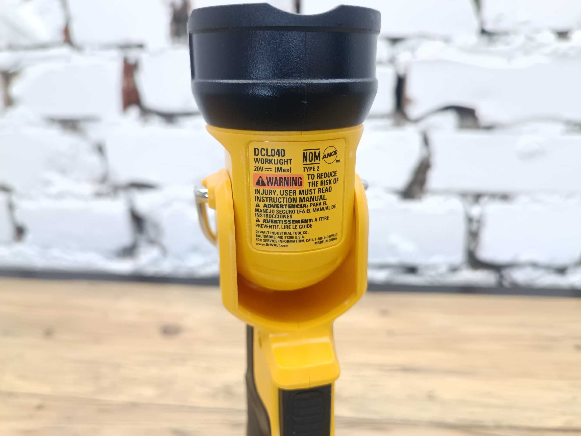 Світлодіодний ліхтарик LED DeWalt 20v DCL040 з США Оригінал