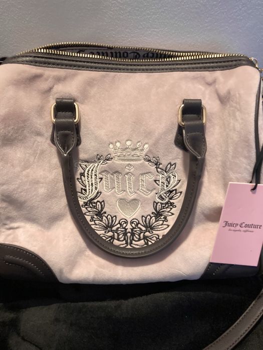 Torebka różowa pudrowa welurowa juicy couture
