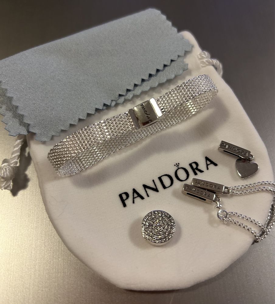 Nowa Pandora r 16 charmsy +ściereczka gratis
