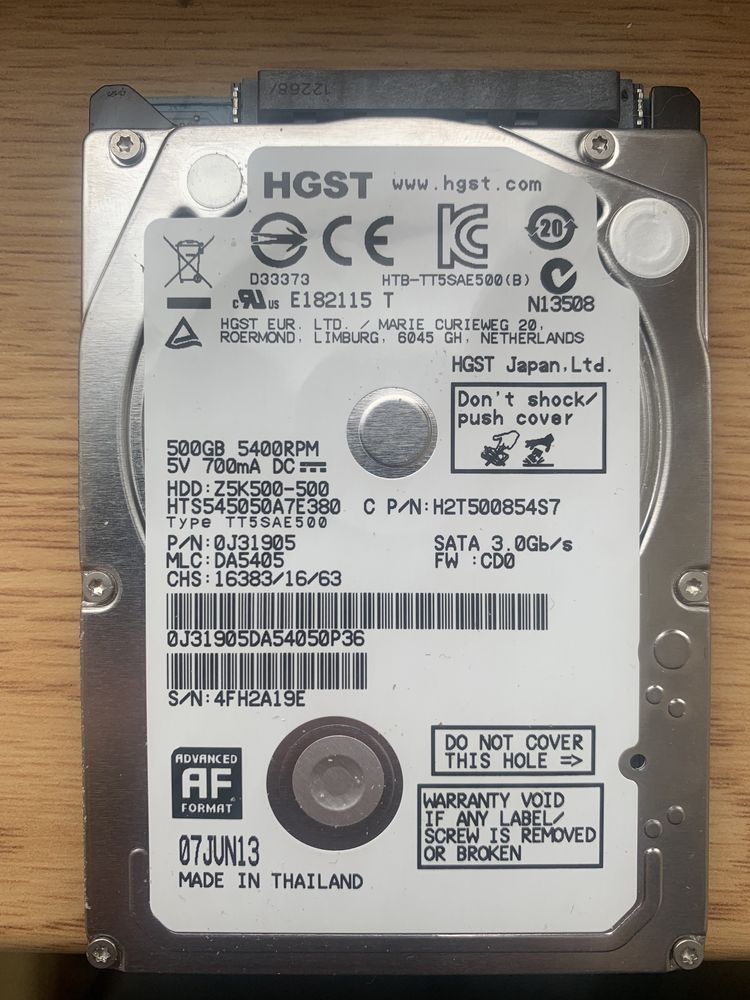 Винчестер HDD 500Gb hgst