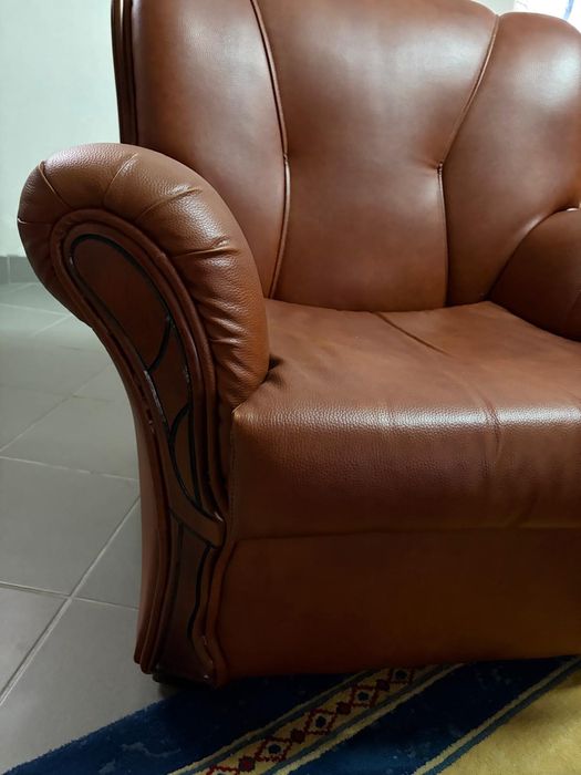 Conjunto de Sofás castanhos