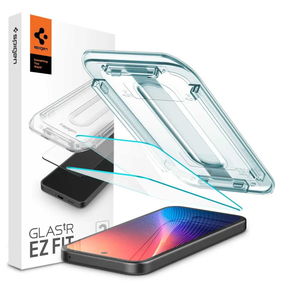 Защитное стекло Spigen Glas.tR EZ FIT 2-Pack для Google Pixel 9a Clear