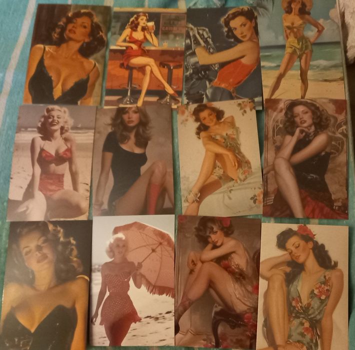 Листівки вінтажні дівчата пін ап еротіка