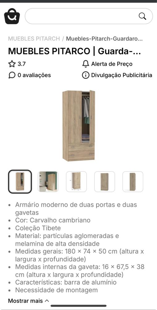 Guarda-Roupa de 2 portas
