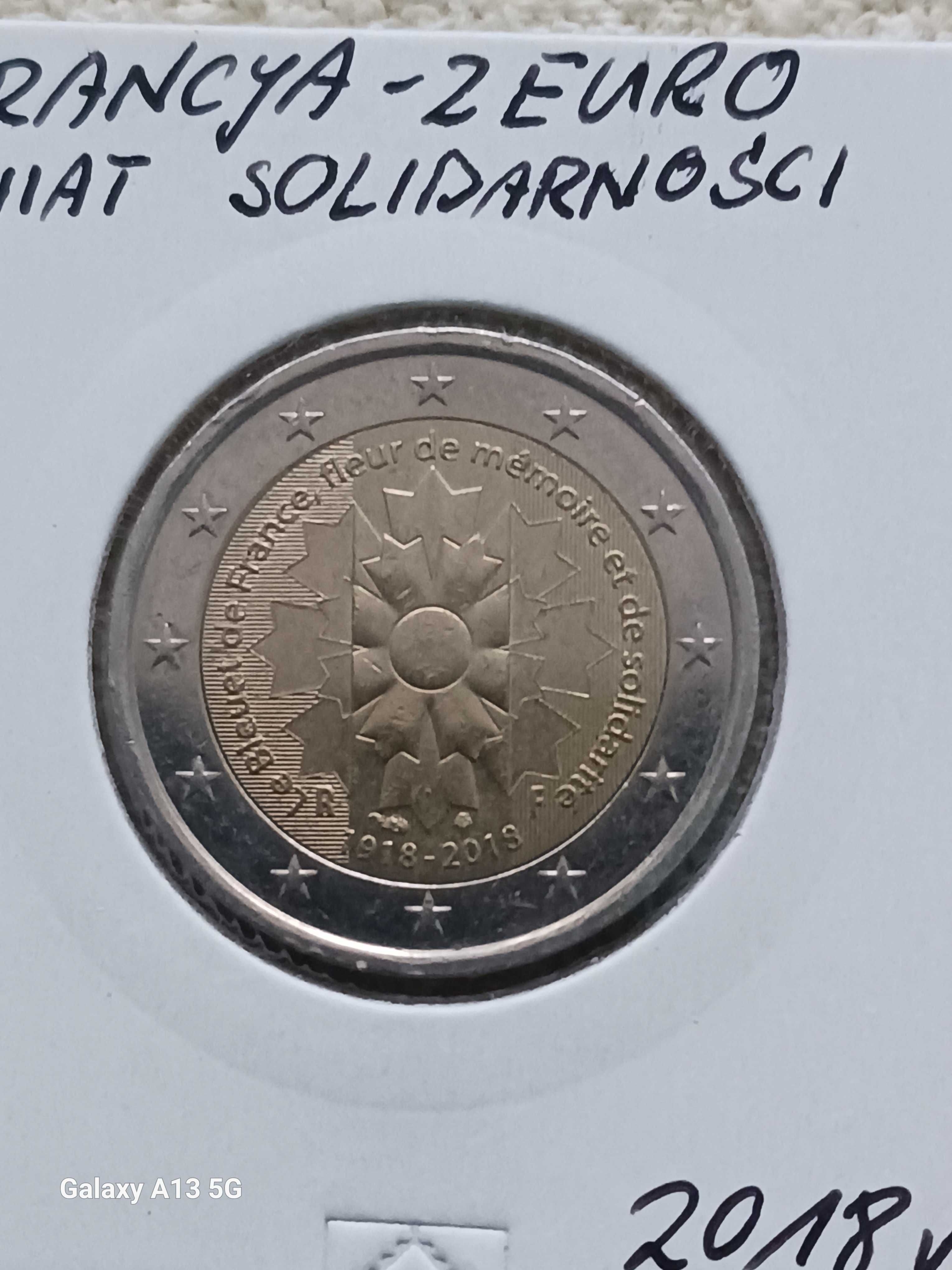 2 Euro Francja 2018 r. -  Chaber - bławatek