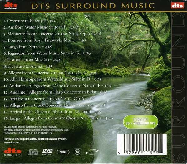 HANDEL'S WATER GARDEN- CD+DVD -DTS-płyta nowa , zafoliowana