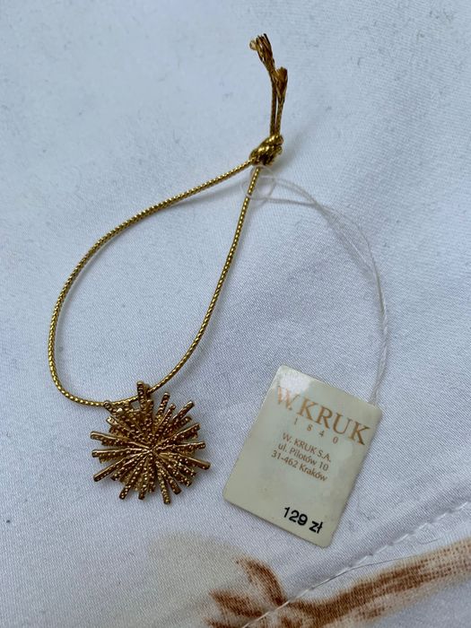 Kruk wisiorek srebny blask nowy