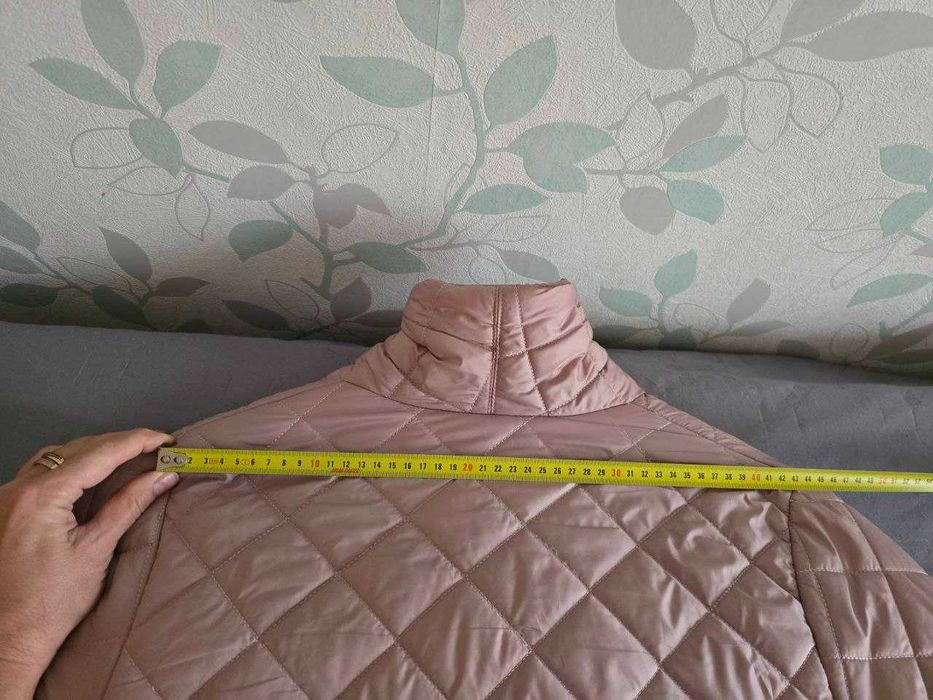 Пальто стьобане колір пудра М 46