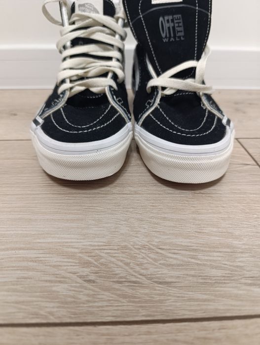 Buty trampki damskie męskie Vans SK8-Hi Reconstruct czarno-białe