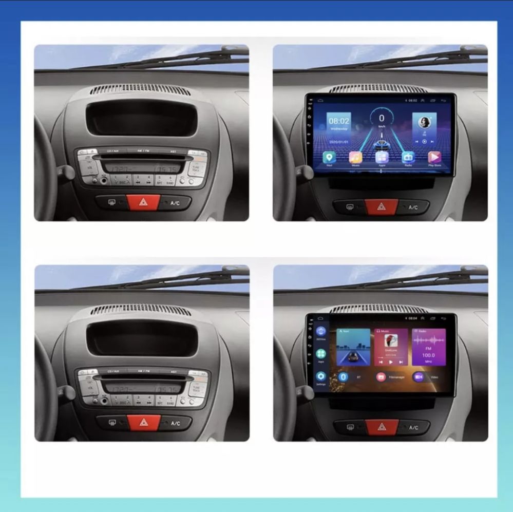 Штатная магнитола Peugeot 107/ Citroen C1/ Toyota Aygo (2005-2014)