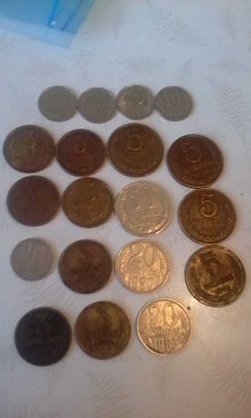 монеты разные СССР 19 шт