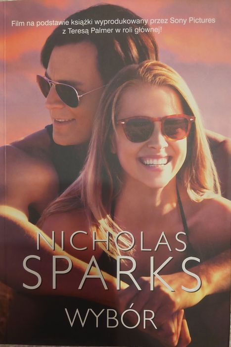 Książka "Wybór" Nicholas Sparks gat. lit. obyczajowa