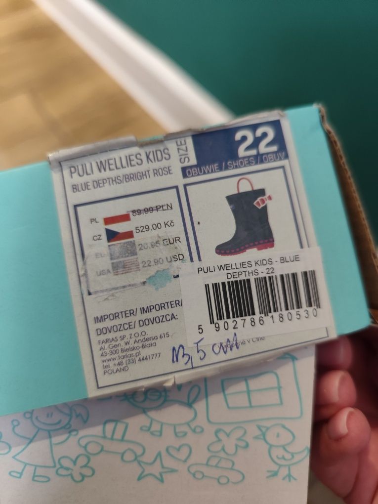 Kalosze  dziewczynka Bejo 22