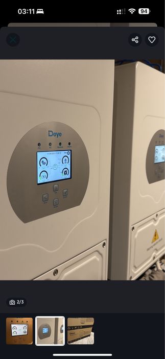 Тихий Гібридний Инвертор DEYE - 5KW - SUN-5K-SG03LP1-EU для дома, ИБП