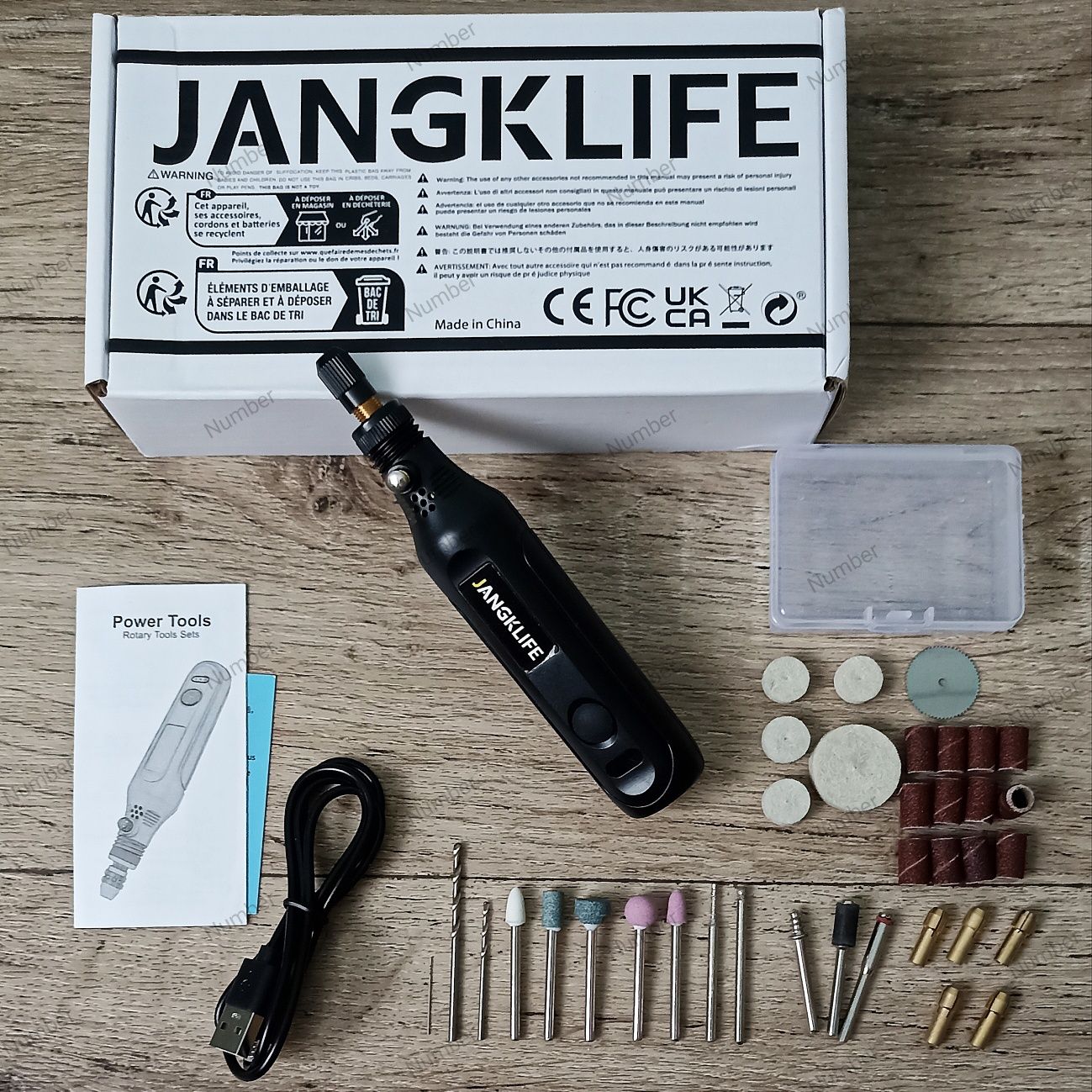 Міні-гравер JANGKLIFE + 36 насадок | Бездротовий, універсальний