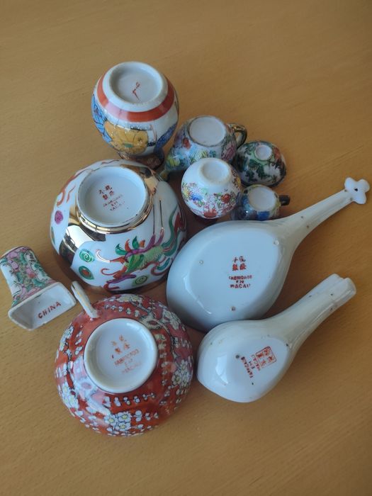 Conjunto de peças em porcelana chinesa.