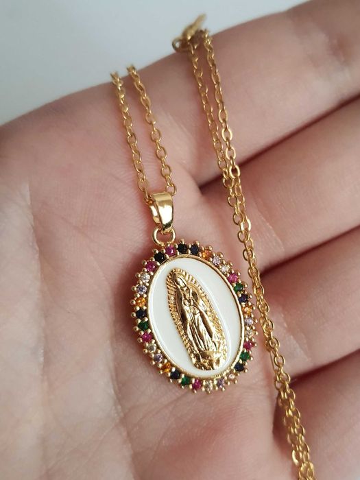 Medalik Łańcuszek Złoty Stal Chirurgiczna 40-45cm regulowany