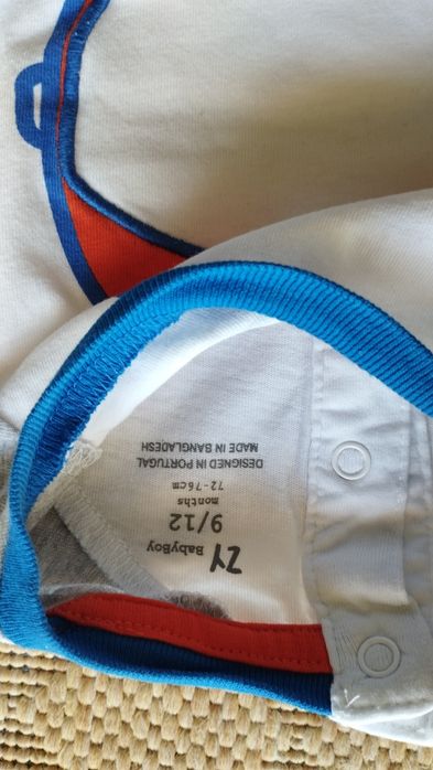 Lote de T-shirts de manga comprida bebé 9-12 meses