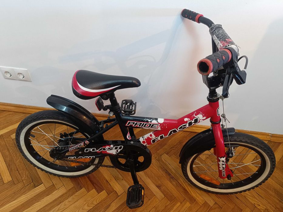 Детский велосипед Pride Flash 16 для ребенка 4-7 лет, б/у
