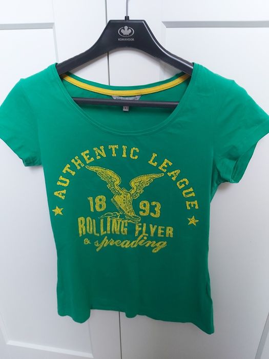 Zielony t-shirt z c&a rozmiar L