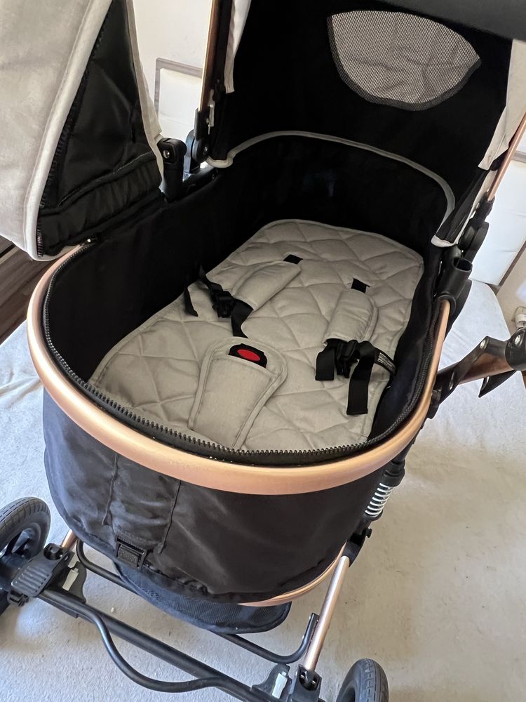 Carrinho de Bebé KIKKA Trio 3 em 1 Amaia (107x86x50 cm)