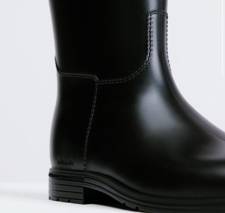 Чоботи жокейські 37 нові жіночі чорні водонепроникні гумові