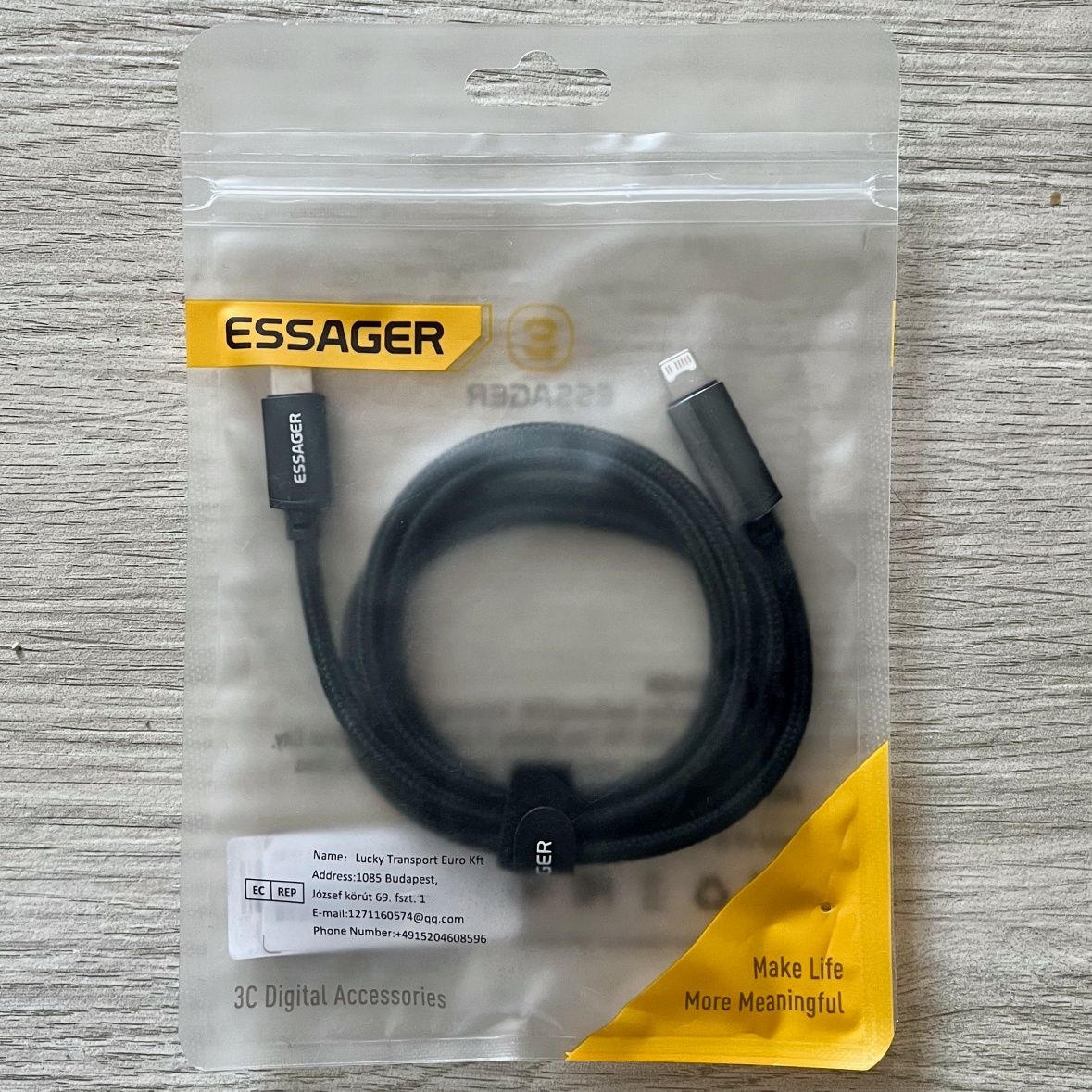 Kabel Essager USB typu C do iPhone'a 14, 13, 12, 11 Pro Max XS Xr PD 2