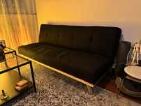 Czarna Kanapa sofa rozkładana (jak nowa)