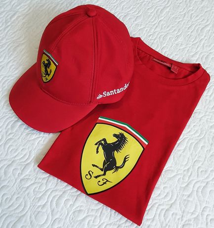 Kit Ferrari T-Shirt e Boina ORIGINAIS