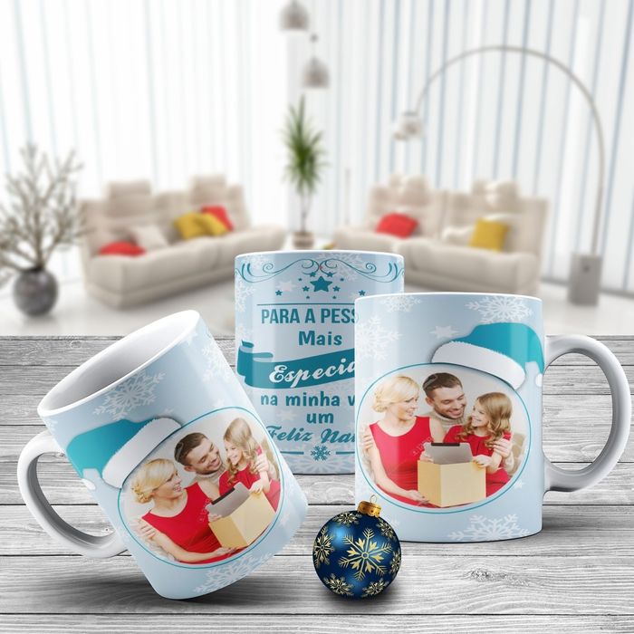 Canecas Personalizadas de Natal com fotos e nomes