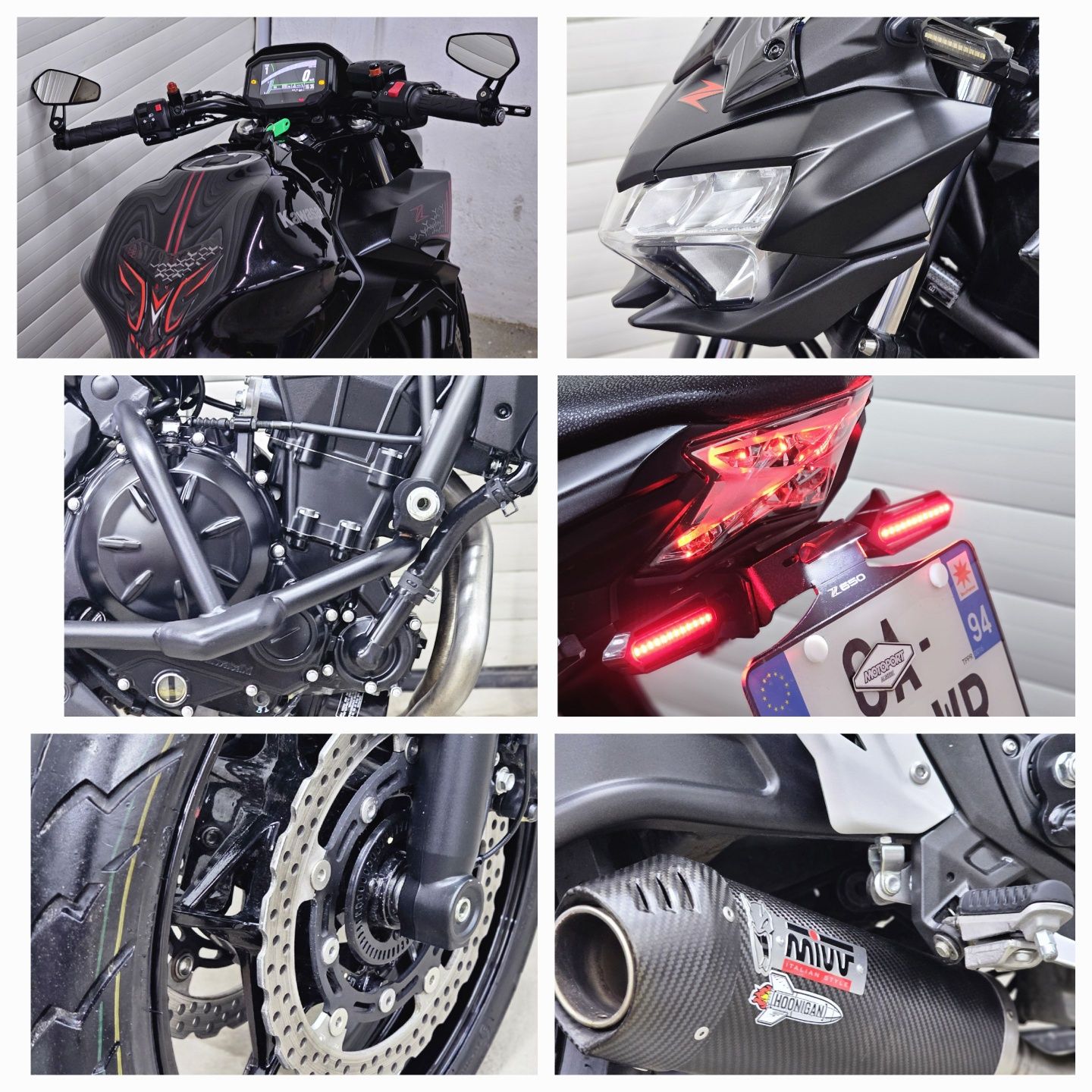 Kawasaki Z650 Black edition 2021 rok  35KW A2 Wydech MiVV dodatki