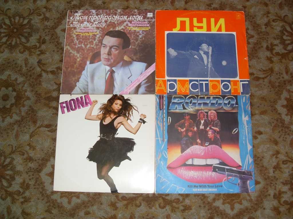 Виниловые пластинки Elvis, Tom Jones, Луи Армстронг, Status Quo.