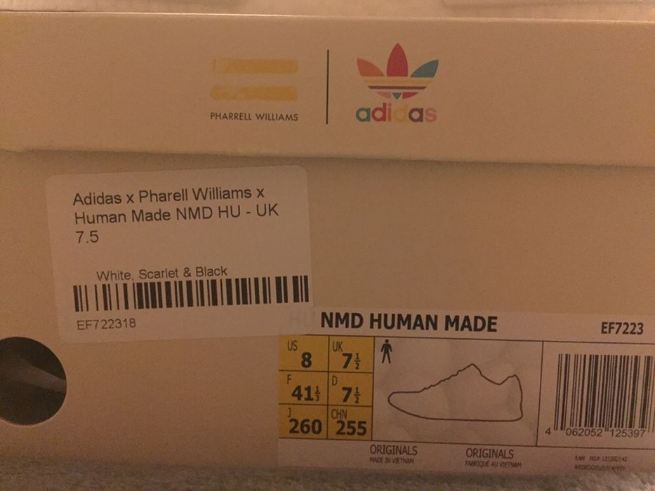 Adidas Hu NMD (Pharell Williams) Human Made tamanho 41 (8 US)