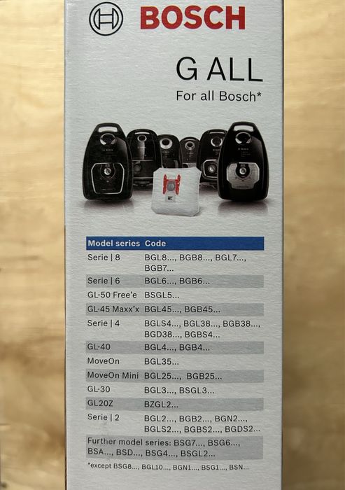 Мешки пылесборники для пылесоса Bosch 4шт. BOSCH BBZ41FGALL