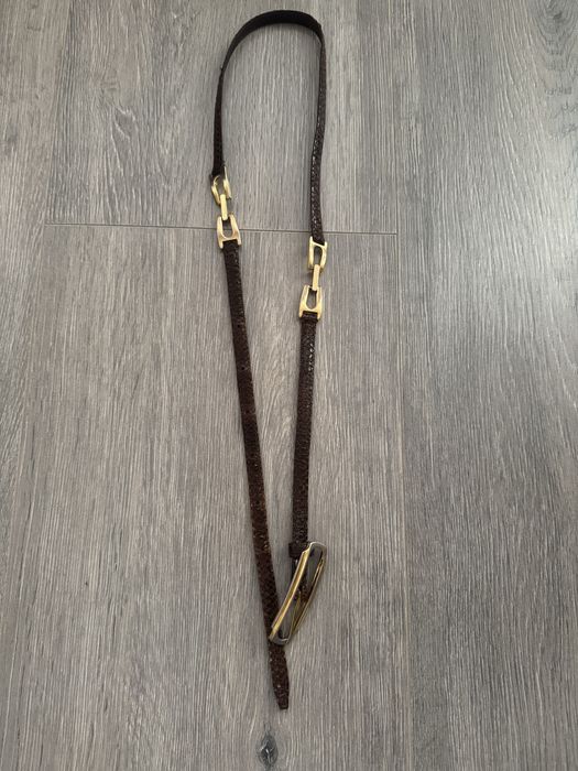 Ремінь тонкий шкіряний Zara