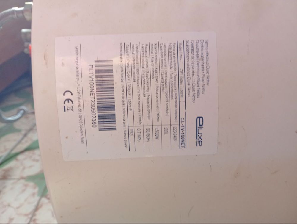 Cilindro vertical 100lts