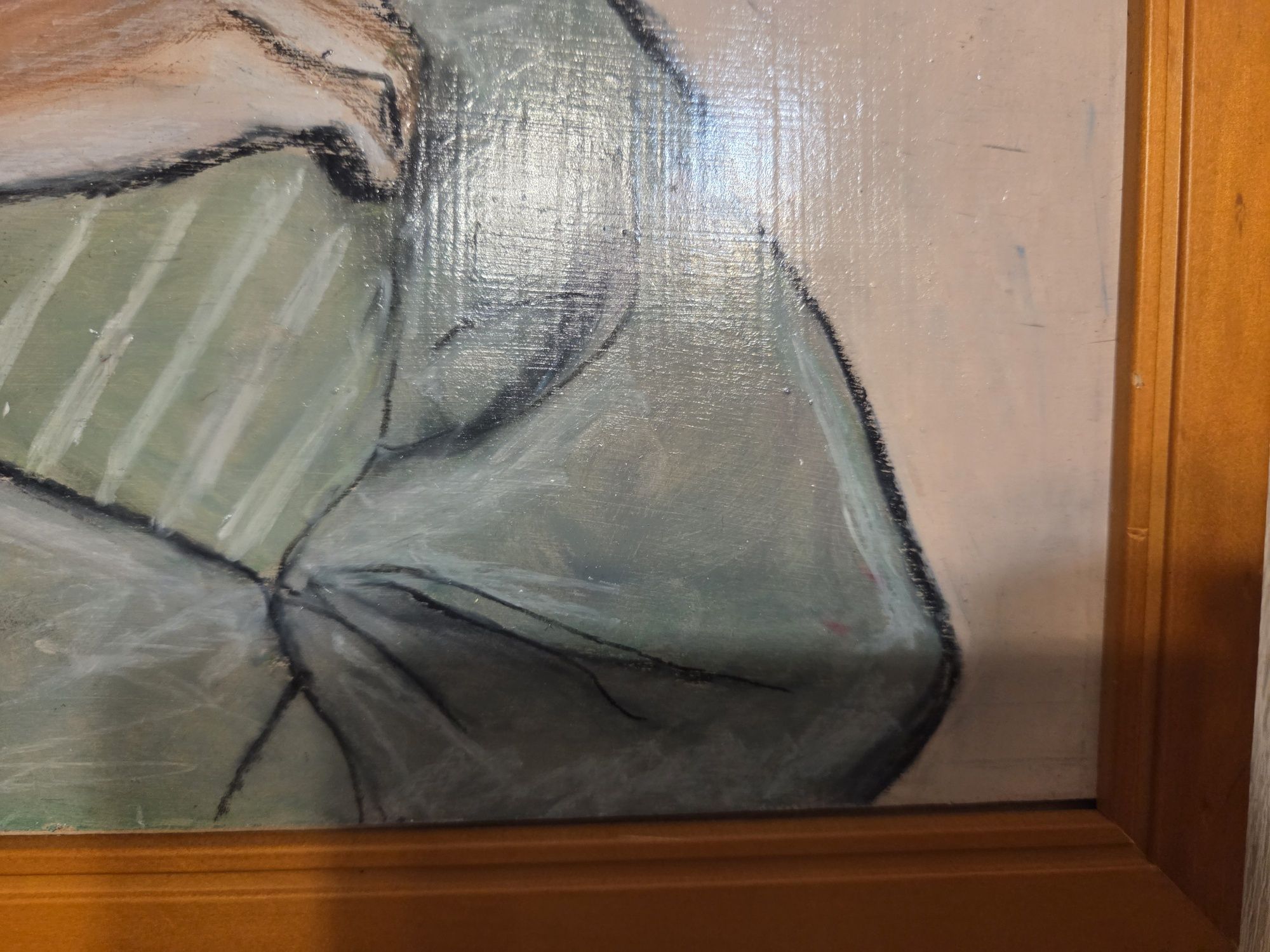 Kopia Dziewczynka w niebieskim kapeluszu Wyspiański pastel