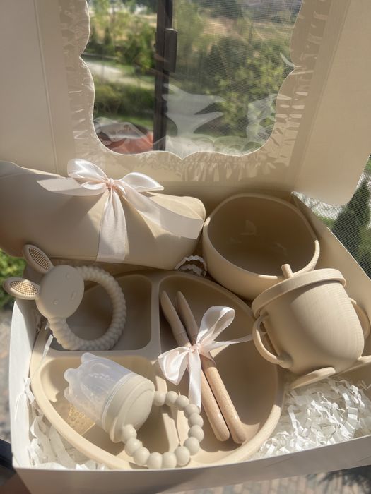 Силіконовий  посуд, дитяча посуда , прикорм. Ціна за  повний набір